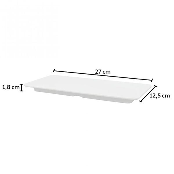 Kit 5 Pratos Reto 27 Cm em Melamina para Sushi e Petisco Bestfer Imagem de Kit 5 Pratos Reto 27 Cm em Melamina para Sushi e Petisco Bestfer