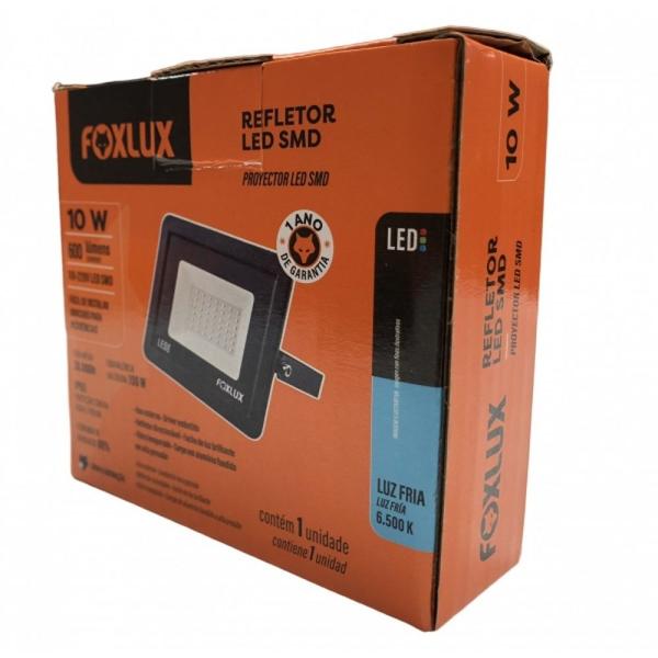 Imagem de Kit 5 projetor refletor led aluminio 10w 6500k bivolt foxlux