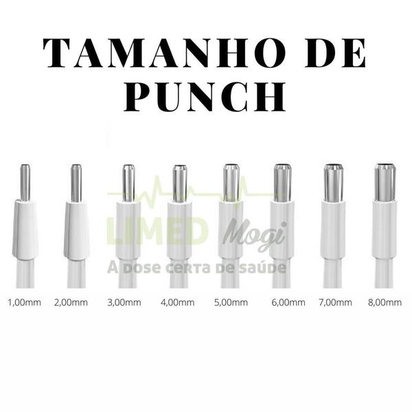 Imagem de Kit 5 Punch Dermatológico Biopsia Descartável 1mm Uniqmed