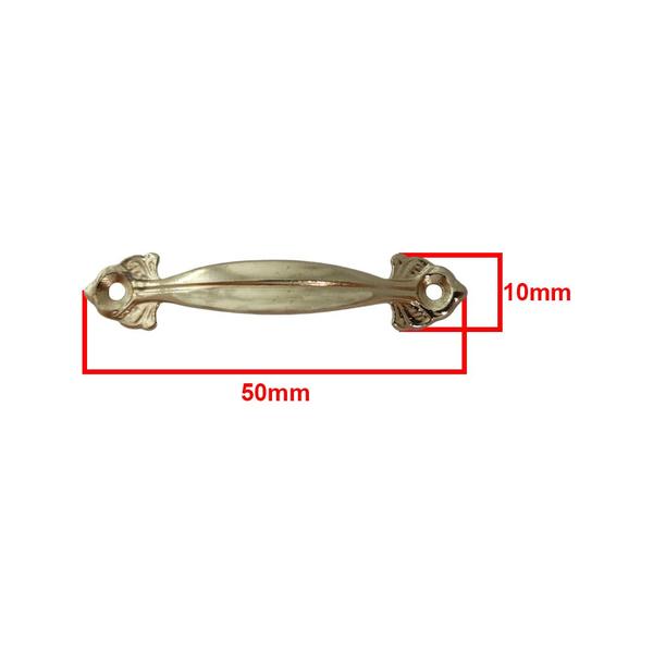 Imagem de Kit 5 Puxador Pontas Flor P para Caixa e Bandeja 50x10mm Artesanato