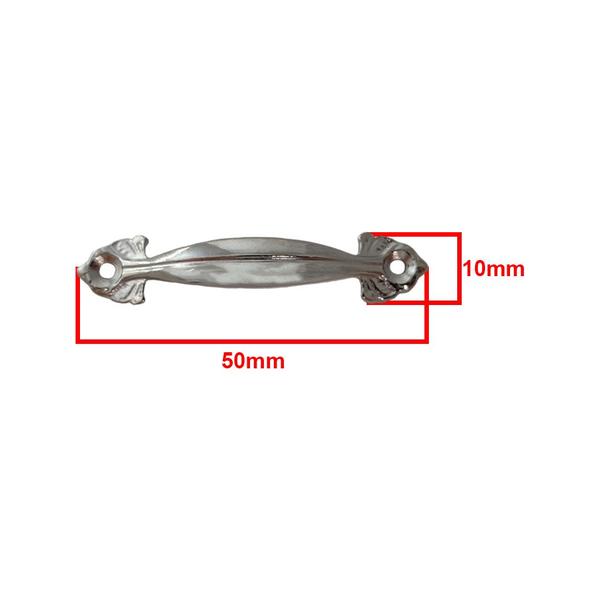 Imagem de Kit 5 Puxador Pontas Flor P para Caixa e Bandeja 50x10mm Artesanato