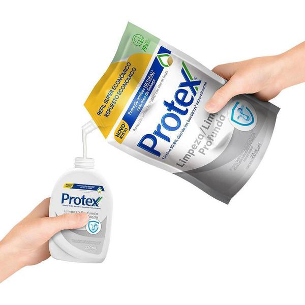 Imagem de Kit 5 Refil Sabonete Líquido Protex Limpeza Profunda 900ml