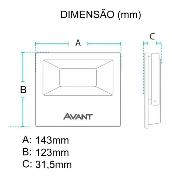 Imagem de Kit 5 Refletor Holofote Led Smd 30w Prova Dágua Bivolt