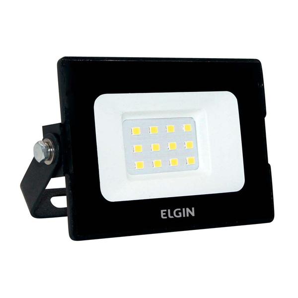 Imagem de Kit 5 Refletor Led 10w Holofote Ip65 Branco Frio 6500k Bivolt Elgin