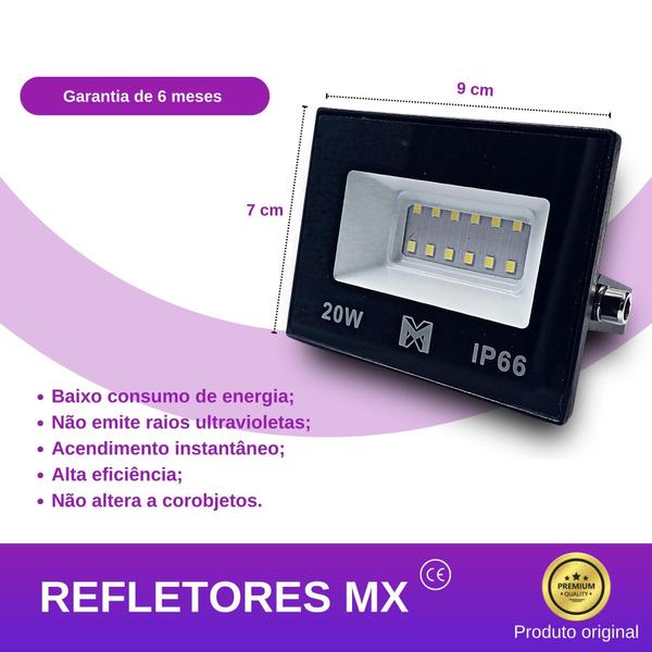 Imagem de Kit 5 Refletores Holofote Led 20W Verde Bivolt - Verde