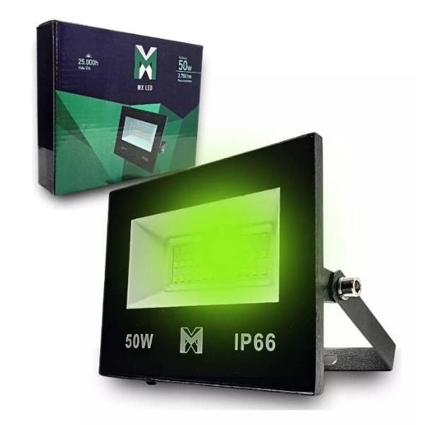 Imagem de Kit 5 Refletores holofote LED 50w Verde - Verde