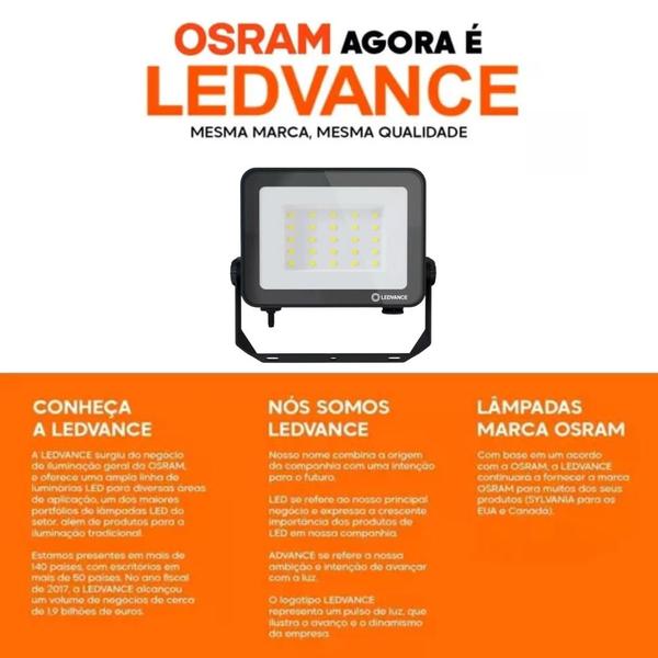 Imagem de Kit 5 Refletores Led Floodlight Compact Core 30w 5000k Ip65 Ledvance Osram