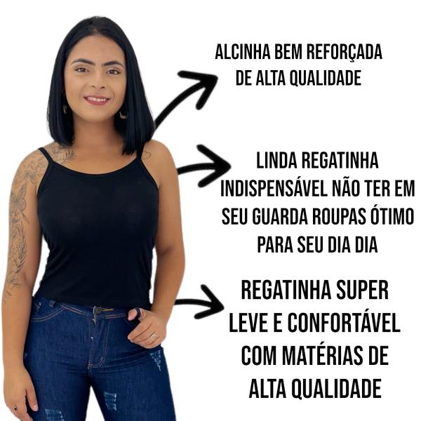 Imagem de Kit 5 Regata Regatinha Alcinha Camiseta Fitness Basica Lisa