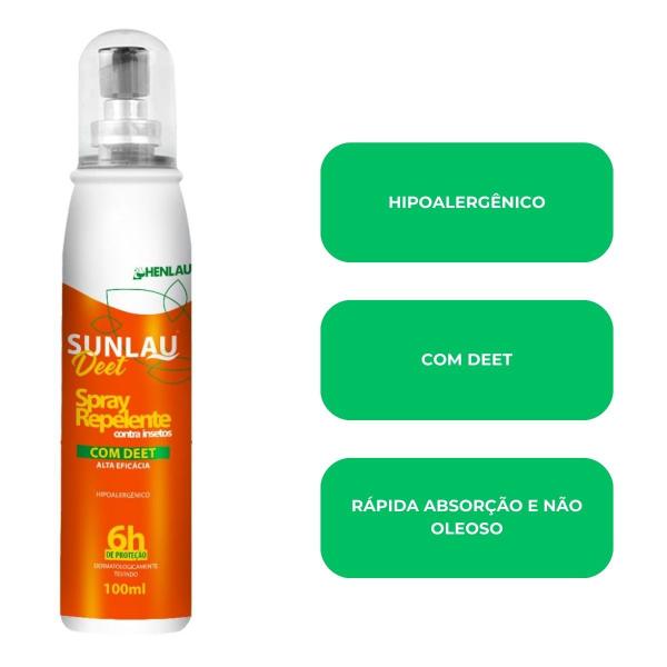 Imagem de Kit 5 Repelente Spray Deet 6h Contra Insetos 100ml