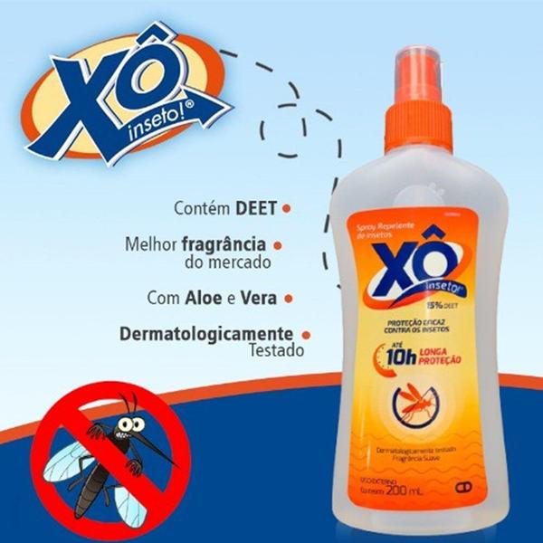 Imagem de Kit 5 Repelentes Insetos Spray Xô Inseto 15% Deet 10h 200ml