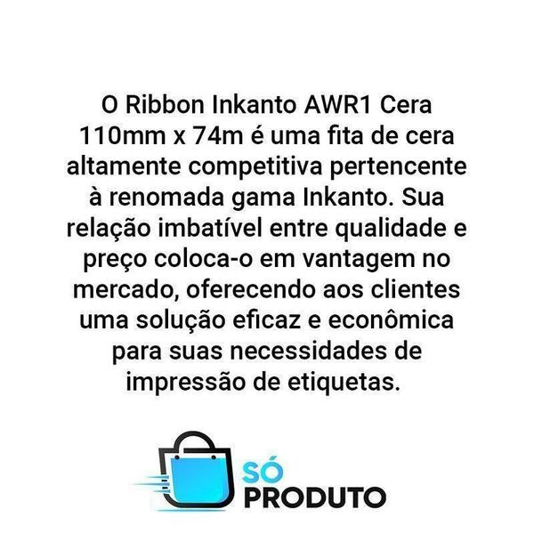 Imagem de Kit 5 Ribbon Inkanto Awr1 Cera 110Mm X 74M