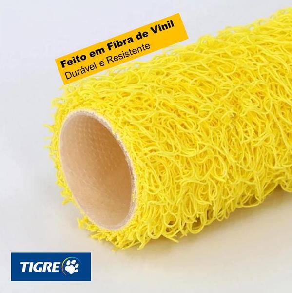 Imagem de Kit 5 Rolo para Textura Cabelo Cabelinho de Anjo Parede Grafiato Fibra Vinil 23cm Sem Cabo 1352 Tigre