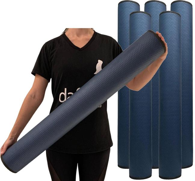 Imagem de KIt 5 Rolos Massagem Liberação Miofascial 90x12cm Azul Marinho DF1071 Dafoca Sports