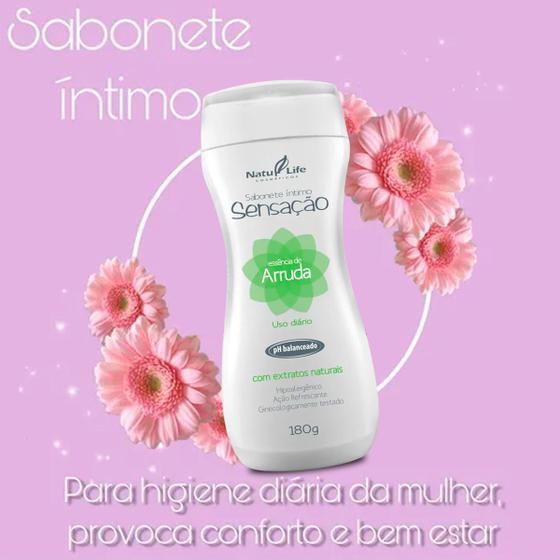 Imagem de Kit 5 Sabonete Íntimo Sensação Arruda Natu Life 180g