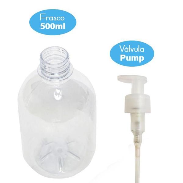 Imagem de Kit 5 Saboneteira P/ Álcool Gel 500ml Com Válvula Pump