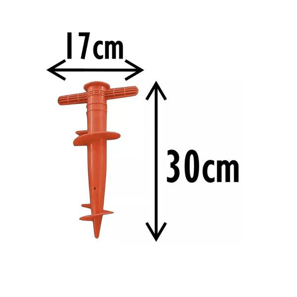 Imagem de Kit 5 Saca Areia Fixador Âncora Suporte Guarda Sol E Vara De Pesca Praia Verão Camping Cores Variada