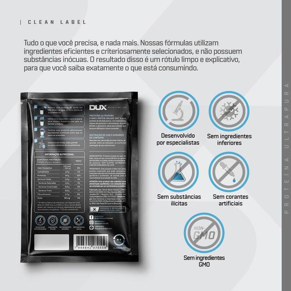 Imagem de Kit 5 Saches Whey Isolado Sabor Único CHOCOLATE BRANCO DUX