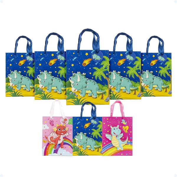 Imagem de Kit 5 Sacolas De Papel 18x23 Lembrancinha Embalagem Presente