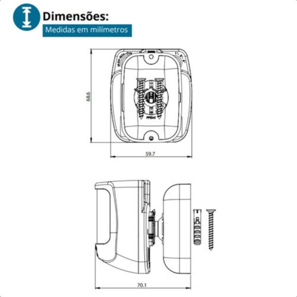 Imagem de Kit 5 Sensor De Presença Movimento Frontal Temporizador Smart X-Control Exatron