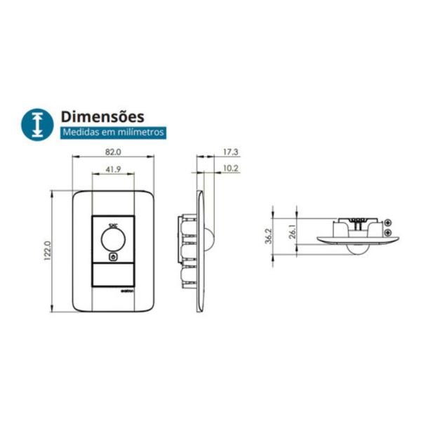 Imagem de Kit 5 Sensor Presença Touch Modular On Off X-Control 4x2 Exatron