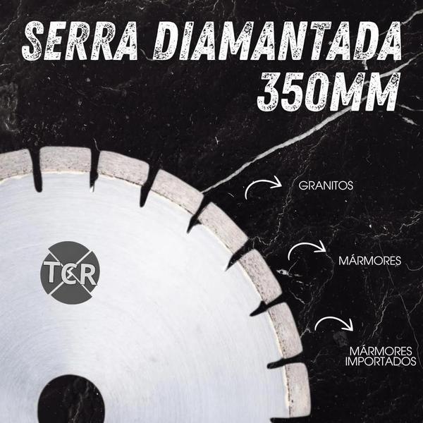 Imagem de Kit 5  Serra Diamantada Corte De Mármore Disco 350mm