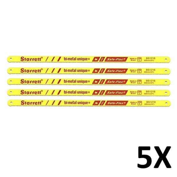 Imagem de Kit 5 Serrinha Starrett Para Arco Metais Aço Pvc 18 Dentes