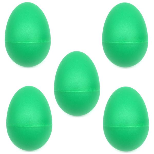 Imagem de KIT 5 Shaker ovo plastico chocalho VERDE egg