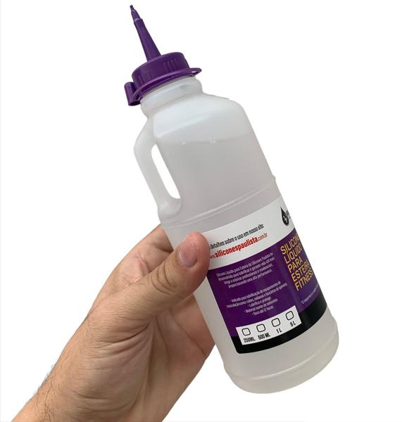 Imagem de Kit 5 Silicones 500ml Profissional Para Lubrificar Esteira Elétrica Retira Ruído Paulista