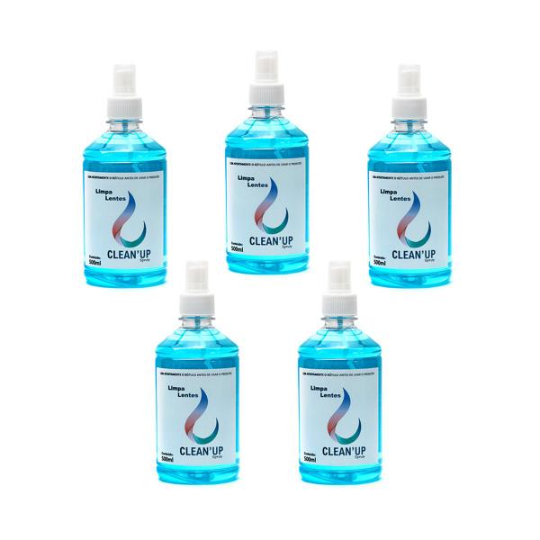 Imagem de Kit 5 Spray 500ml Limpa Lentes Óculos Tela Tv Celular Notebook com