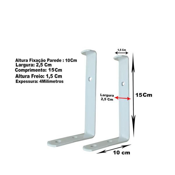 Imagem de Kit 5 Suporte Mão Francesa Invertido 15 CM