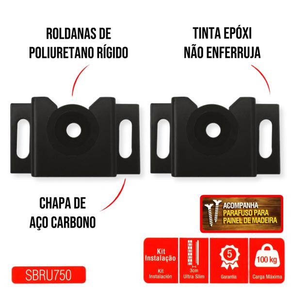 Imagem de Kit 5 Suportes para Tv Universal Fixo Led Lcd Plasma 10 a 100 Polegadas Brasforma Sbru750