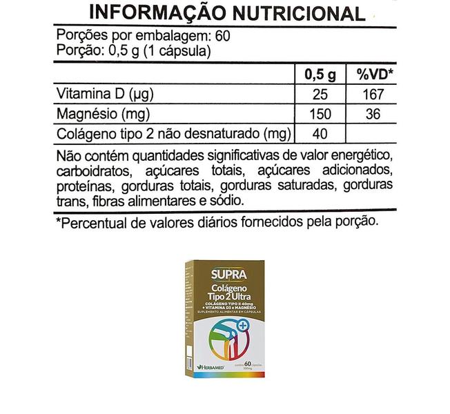 Imagem de Kit 5 Supra Colágeno Tipo 2 Ultra 60 Capsulas - Herbamed