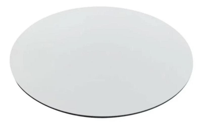 Imagem de Kit 5 Tabuleiro Cake Board P/ Bolo Redondo Mdf Branco 50cm