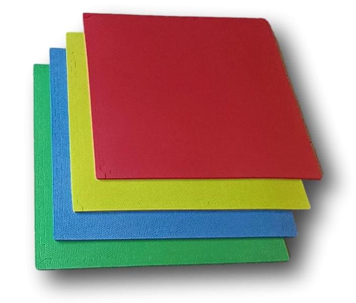 Imagem de Kit 5 Tatames Tapetes EVA 100x100x1cm 10mm com Bordas