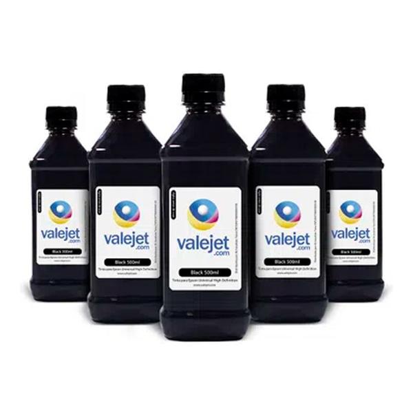 Imagem de Kit 5 Tinta Universal Black corante 500ml Valejet