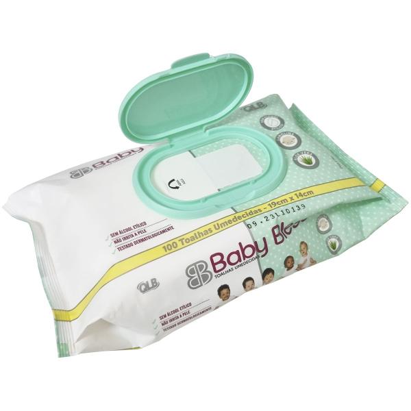 Imagem de Kit 5 Toalha Lenço Umedecido 100 Unidades Bebê Sem Álcool Não Irrita Pele 19cm x 14cm Baby Bless