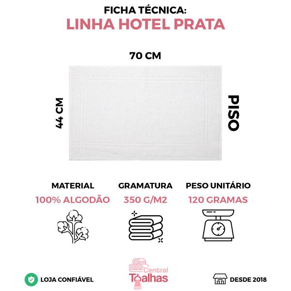 Imagem de Kit 5 Toalhas de Piso Tapete para Banheiro Hotel Prata