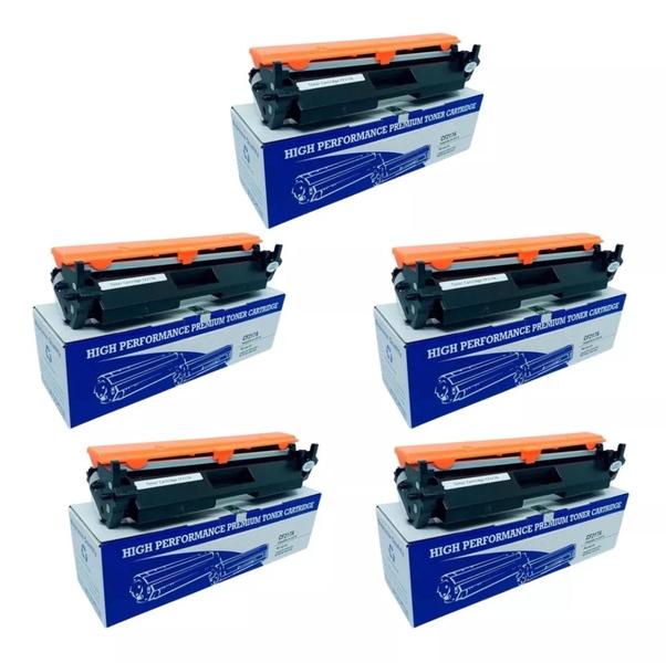 Imagem de Kit 5 Toner P/impressora M102a 102w M130a 130f Hp 17a 217a