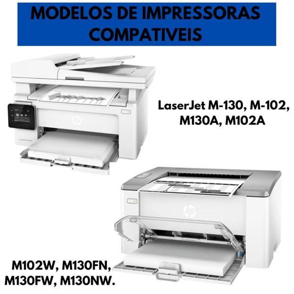 Imagem de Kit 5 Toner P/impressora M102a 102w M130a 130f Hp 17a 217a