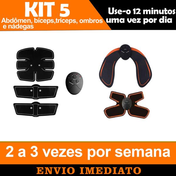 Imagem de Kit 5 Tonificador Muscular Elétrico Series 5 Em 1 Resultado Rápido Fácil de Usar Fitness Academia