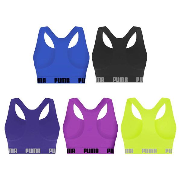 Imagem de Kit 5 Tops Puma Nadador Sem Costura Feminino