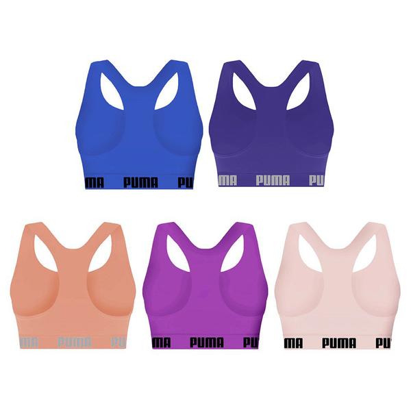 Imagem de Kit 5 Tops Puma Nadador Sem Costura Feminino