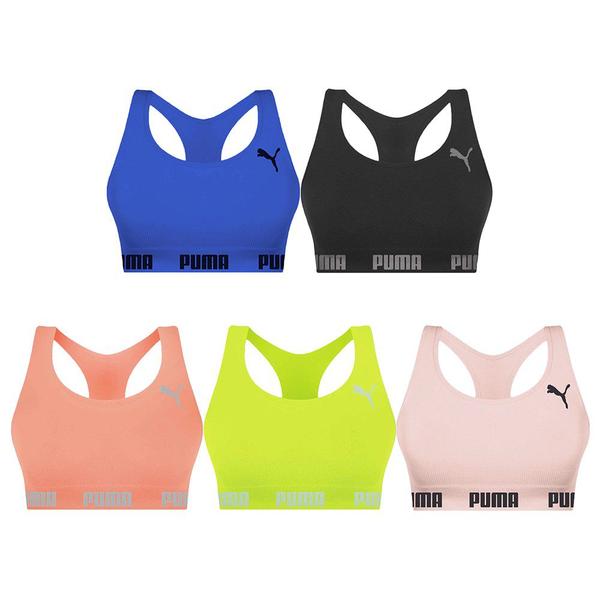 Imagem de Kit 5 Tops Puma Nadador Sem Costura Feminino