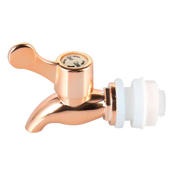 Imagem de Kit 5 Torneiras para Suqueira Dispenser Plástico Rosé Gold Luxo Filtro com Vedação