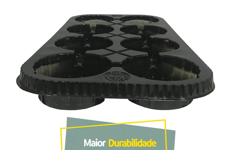 Imagem de Kit 5 Transporte de muda 31 x 5 x 59 cm possui 8 cavidades