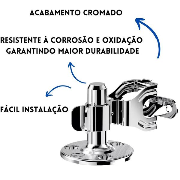 Imagem de Kit 5 Trava De Piso Fixador Para Porta Metálico Soprano