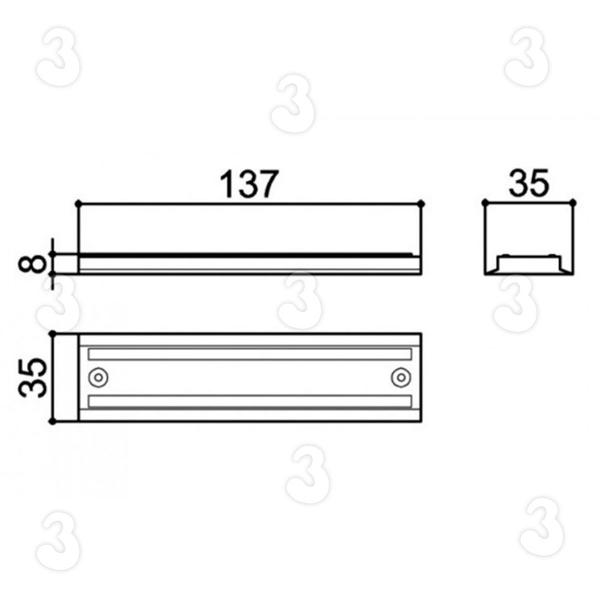 Imagem de Kit 5 Trilho Suporte para Disjuntor Din em ABS Plástico para Painel Elétrico 13,7cm