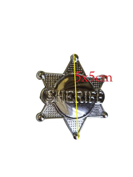 Imagem de Kit 5 un Distintivo Xerife Broche estrela Policial Fantasia