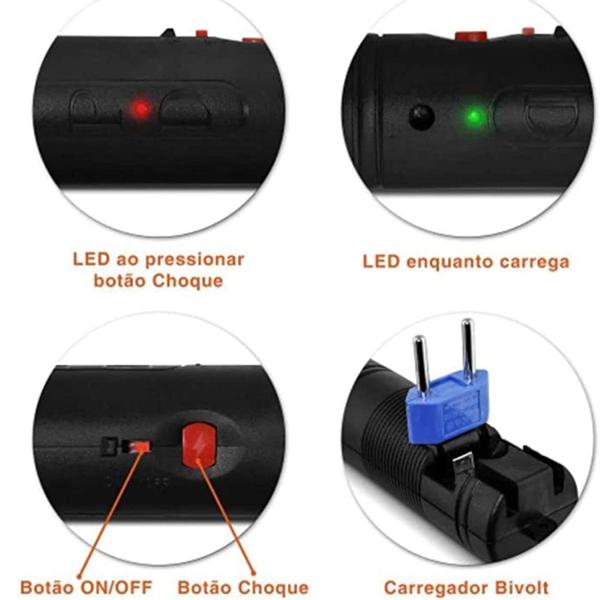 Imagem de Kit 5 und Raquete Mata Mosquito Elétrica Recaregavél BIVOLT 