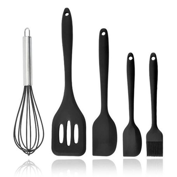 Imagem de Kit 5 Unidades Utensílios De Cozinha Silicone Com Fue